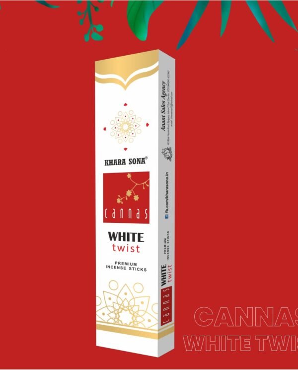 Cannas White Twist Premium Incense Sticks - 15g