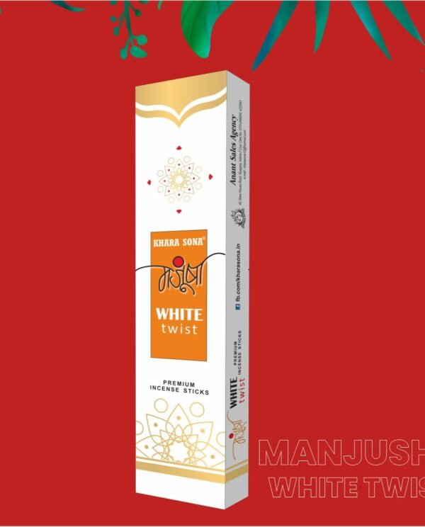 Manjusha White Twist Premium Incense Sticks - 15g